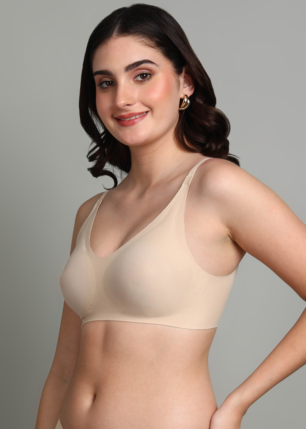 Image of Dressberry Dressberry Invisi-Fit Seamless Bonded No-Show Lightly Padded Bra Women Everyday Lightly Padded Bra