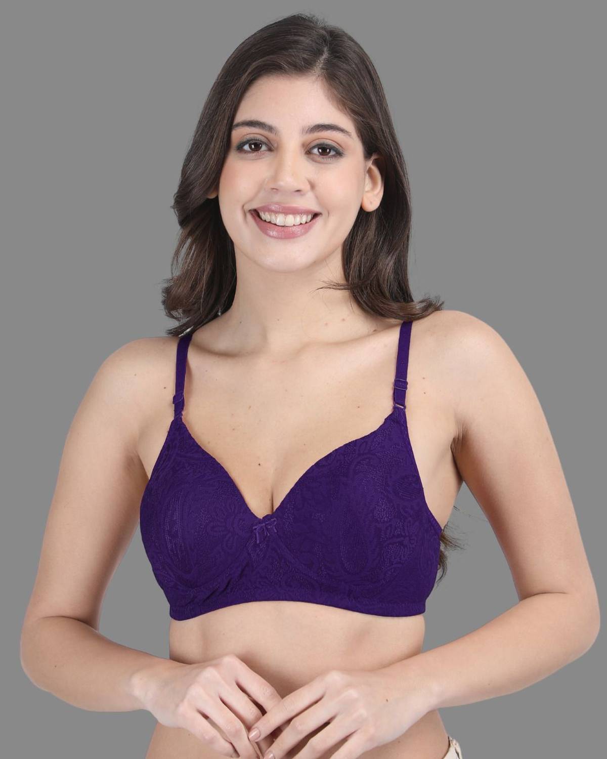 BODYSIZE Women's Lightly Padded Non-Wired Bridal Bra Women T-Shirt Lightly Padded Bra
