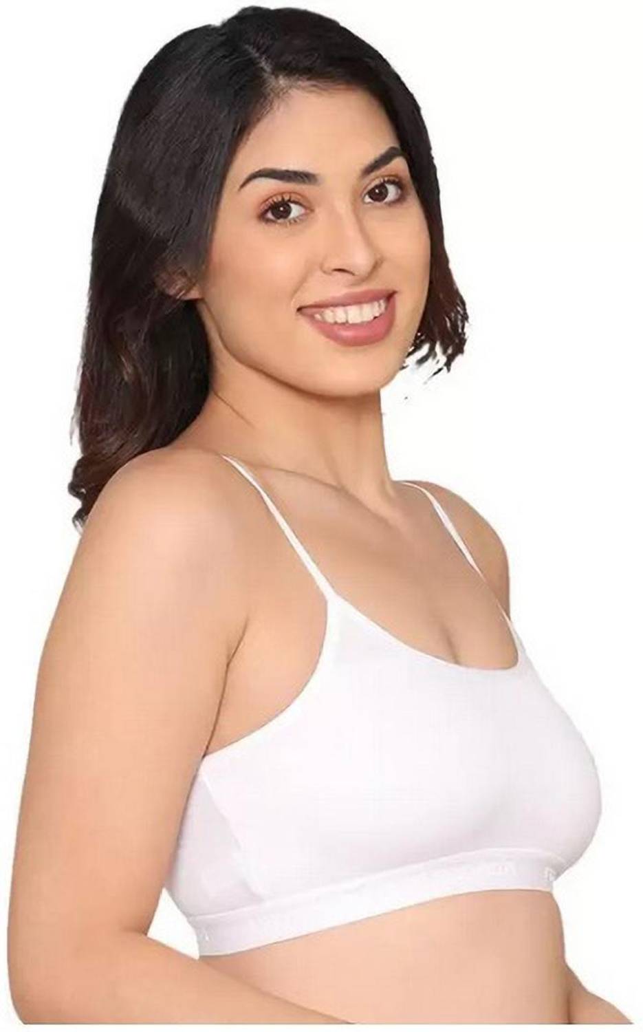 BRAAFEE Pack of 1 Girls Non Padded fully stretchable High Coverage Bra (Multicolor) Women Sports Non Padded Bra