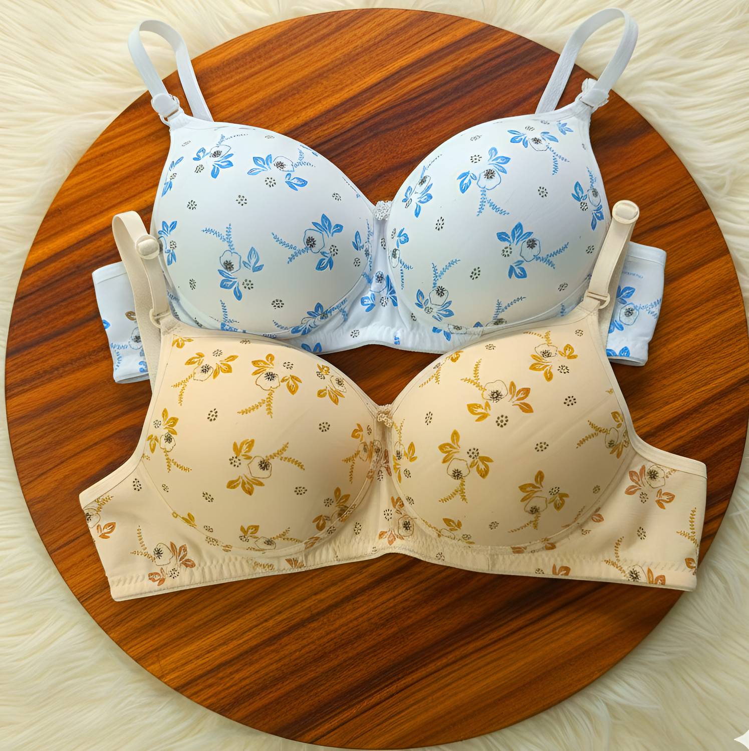 Anamta Pack of2 Padded print bra Women Push-up Lightly Padded Bra