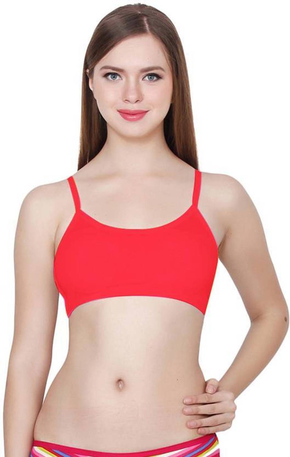 MD Fashion Women 6 Strap Fancy Bra for Girl's Bralette Padded Cotton Sports Removable Pad Women Cage Bra Lightly Padded Bra
