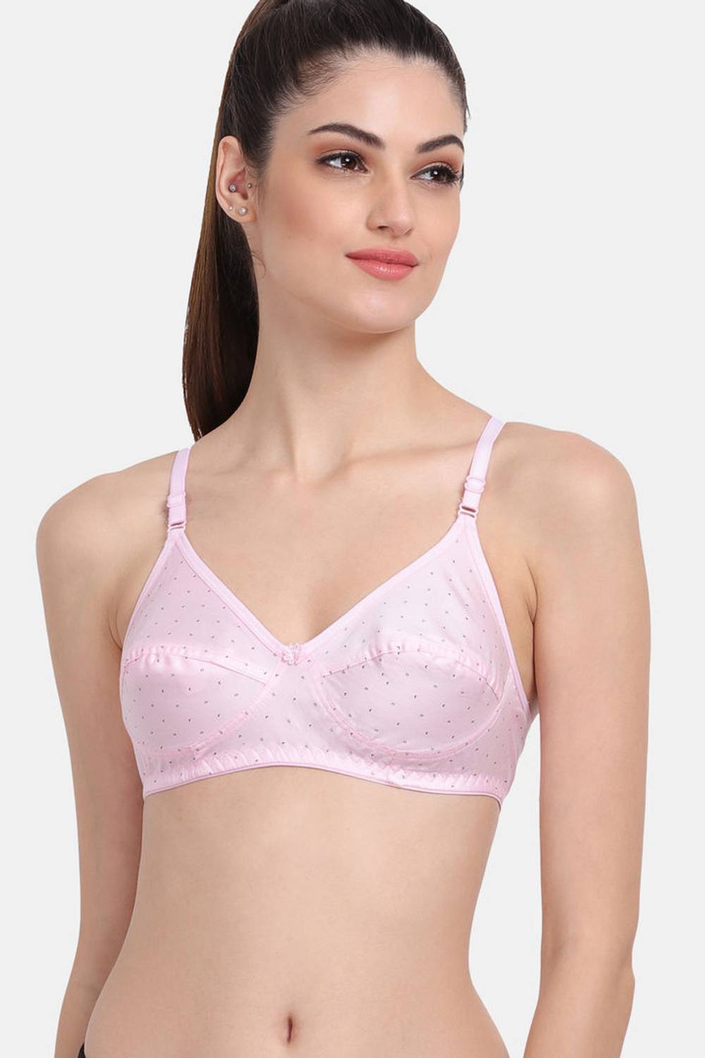 Chic Hook Printed cotton silk Non Padded wireless full coverage Bra Women Everyday Non Padded Bra