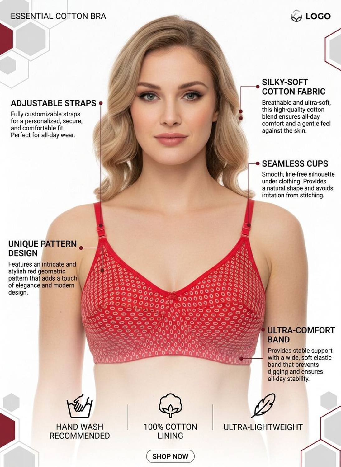 beautyline BTLLN_Opel_ Women Everyday Non Padded Bra