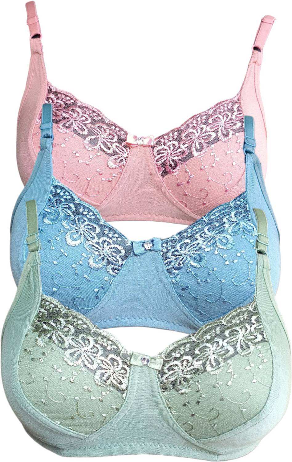 BLUE-WELL Women Full Coverage Non Padded Bra