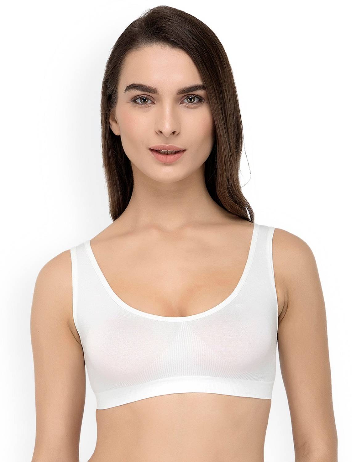 BRAAFEE Pack of 1 Womens Non Padded fully stretchable High Coverage Bra (Multicolor) Women Sports Non Padded Bra