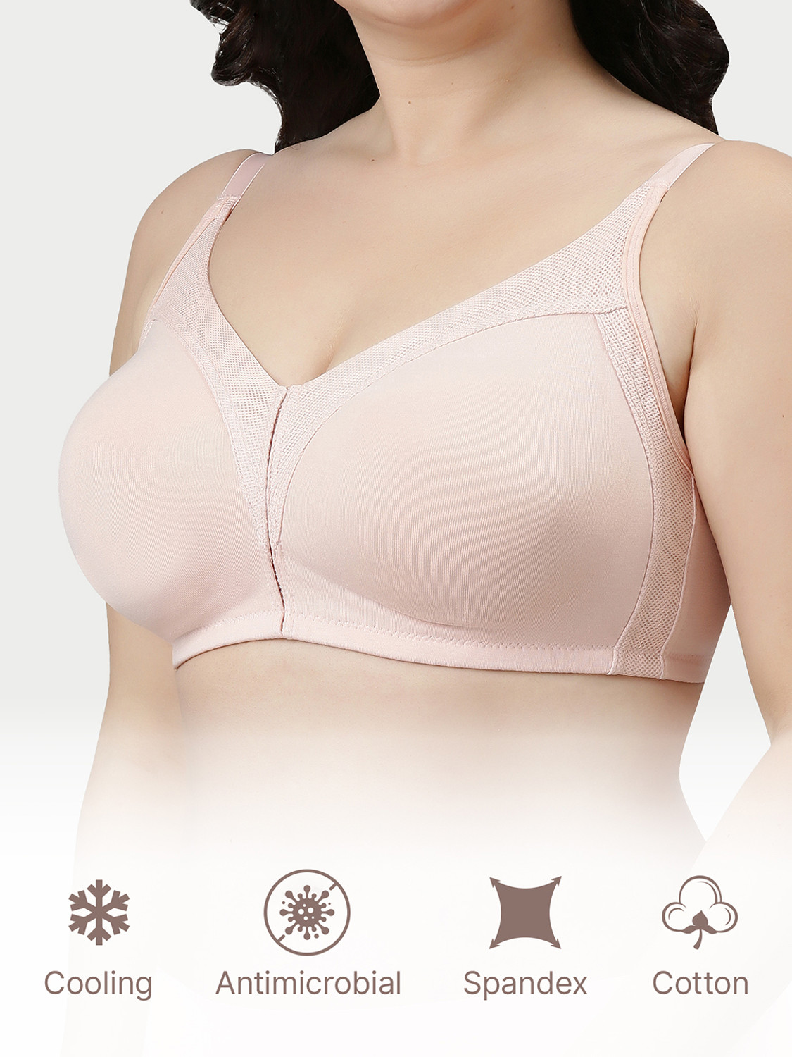 Image of Enamor Women Everyday Non Padded Bra (Pink)