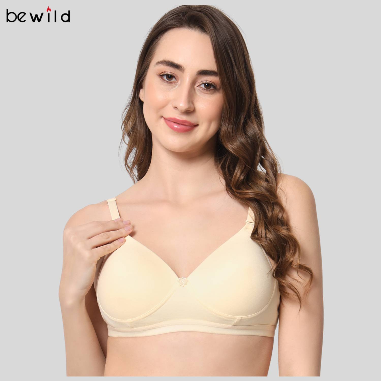 Bewild Backless Padded Bra Beige - Image 1