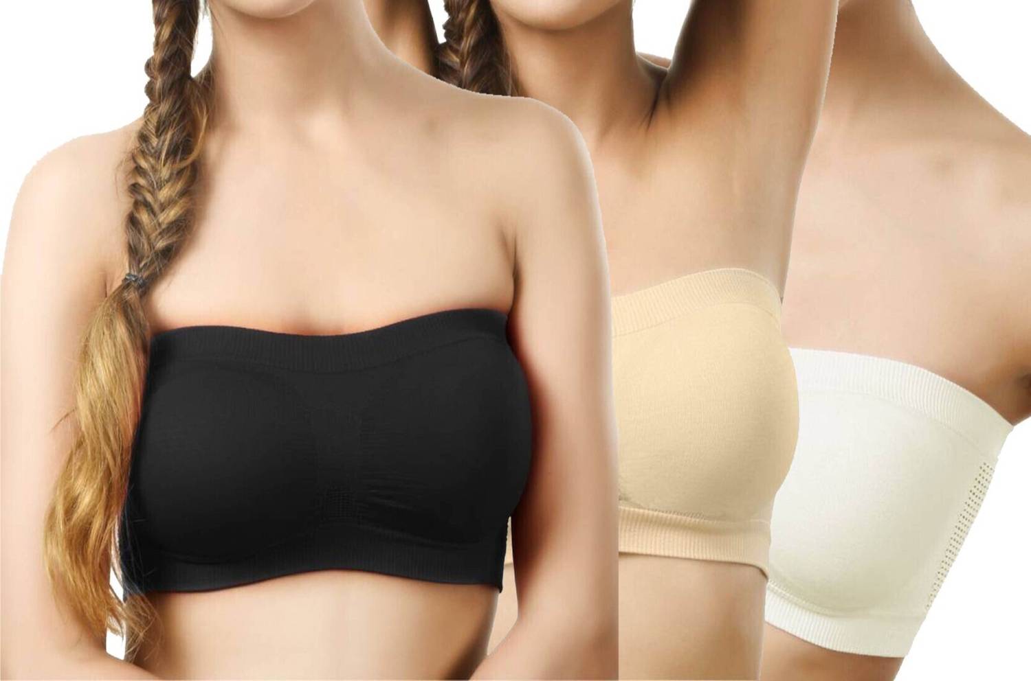 Airsonfab Women Bandeau/Tube Heavily Padded Bra