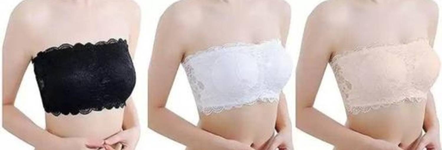 brahub Women Bandeau/Tube Lightly Padded Bra