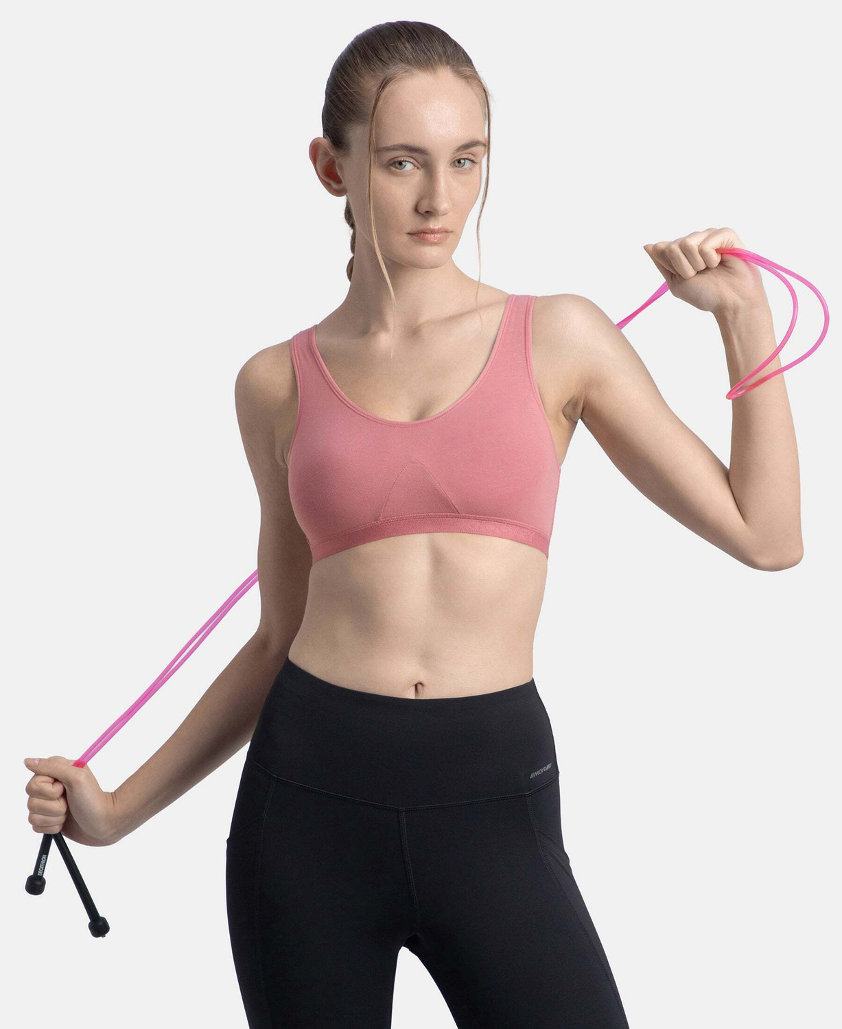Image of JOCKEY 1376 Super Combed Cotton Elastane Stretch Women Sports Non Padded Bra