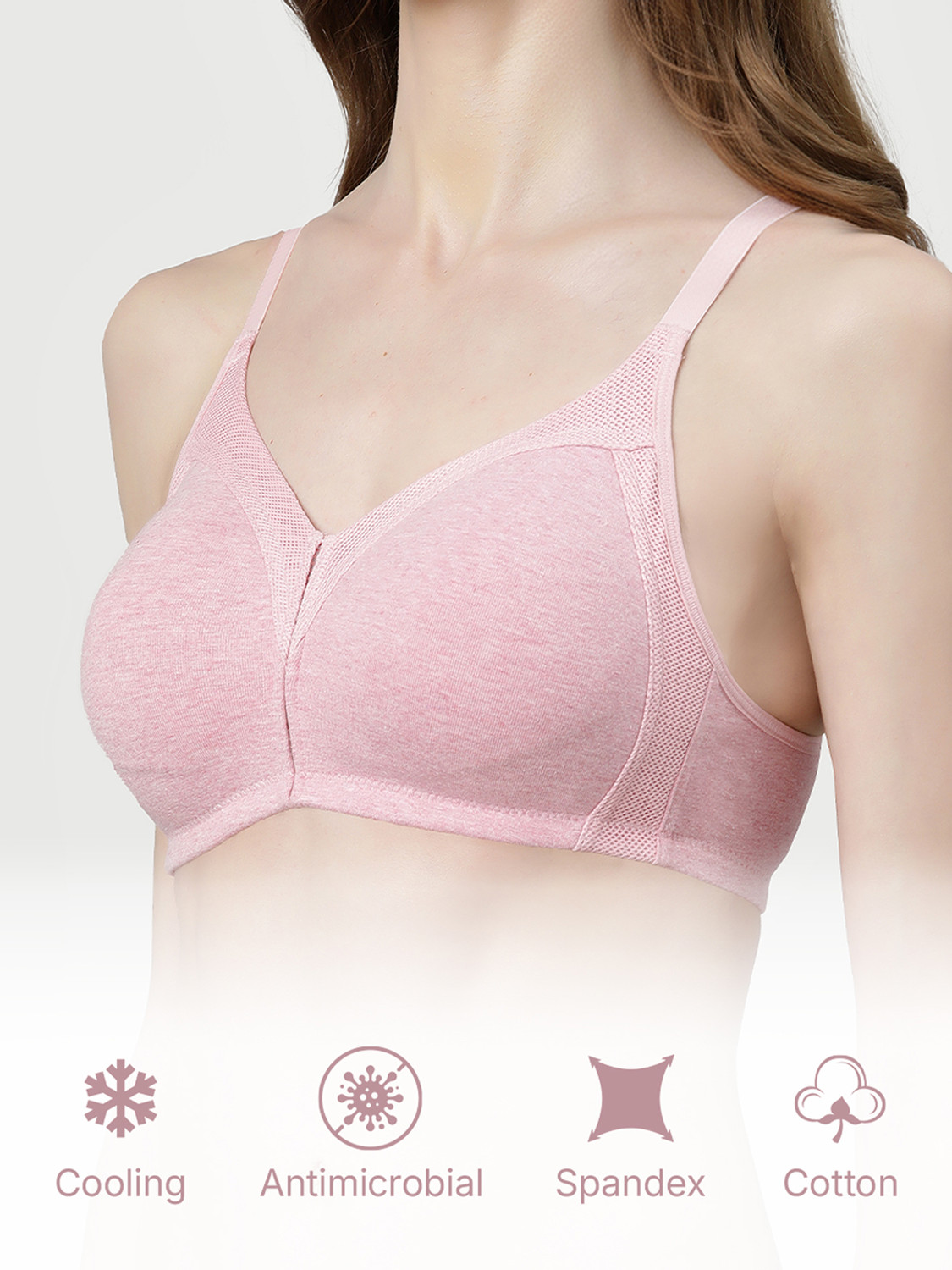 Image of Enamor AB75 M-frame Jiggle Control Fab-Cool Women Everyday Non Padded Bra
