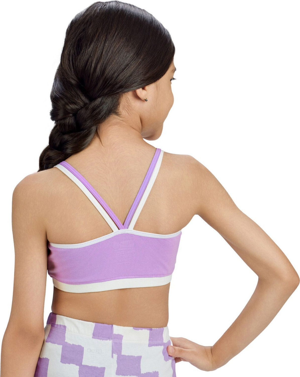 Image of YouGotPlanB CrissCrossLavender Girls Training /Beginners Non Padded Bra