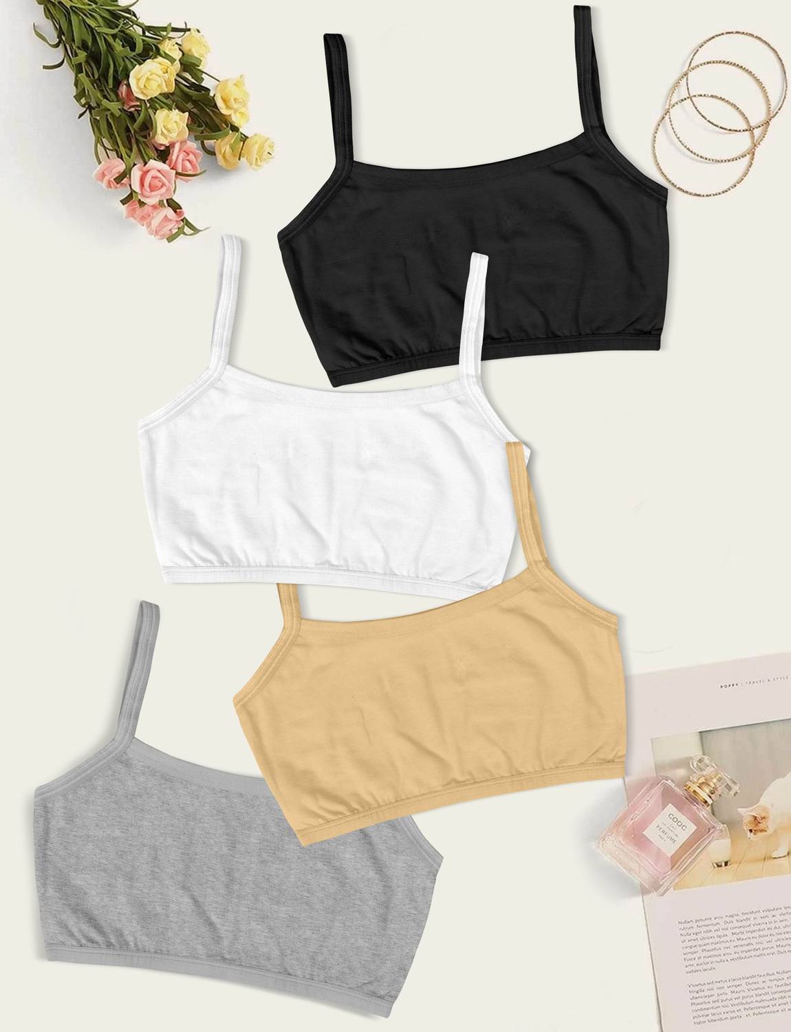 Adgaon style cotton bra non padded full support bra for teenagers bra plus size Women Bralette Non Padded Bra