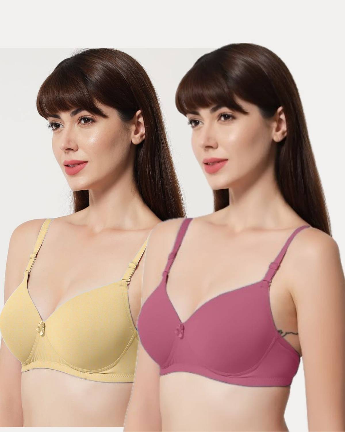 Bodymist Pack of 2 Women T-Shirt Lightly Padded Bra