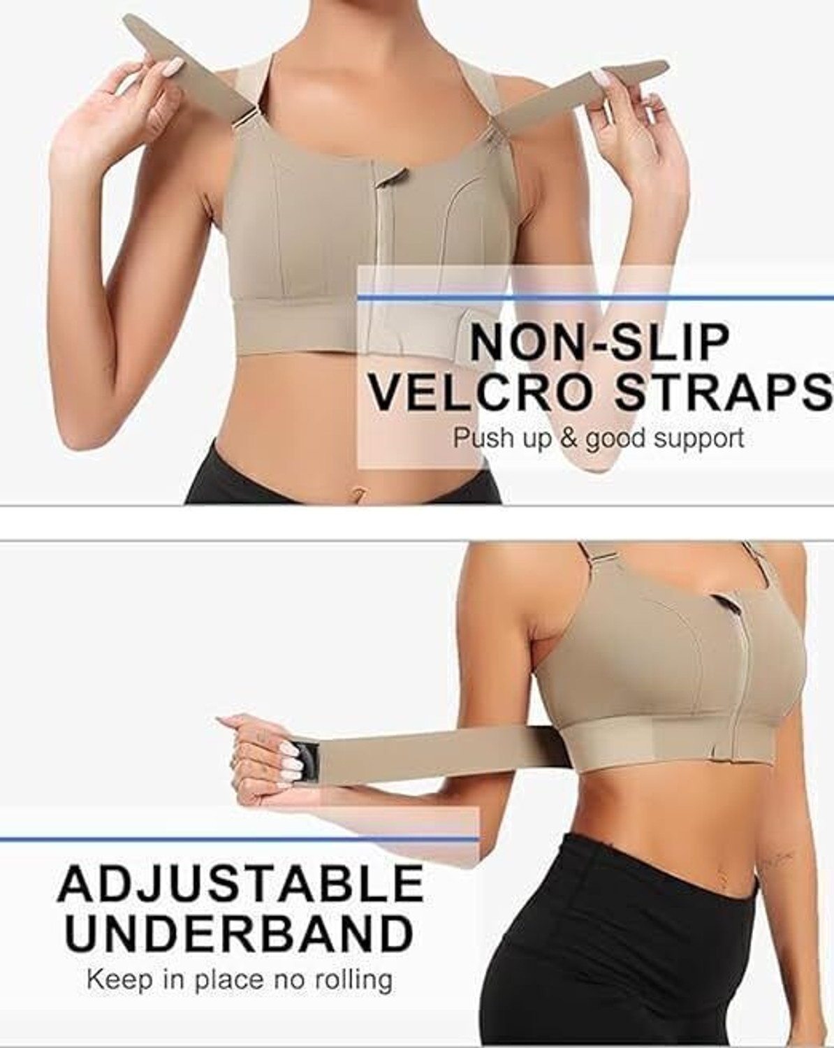 Image of Kesar Lingeries Sports Yoga Bra with Adjustable Straps High Impact Shockproof Brassiere Women Sports Lightly Padded Bra