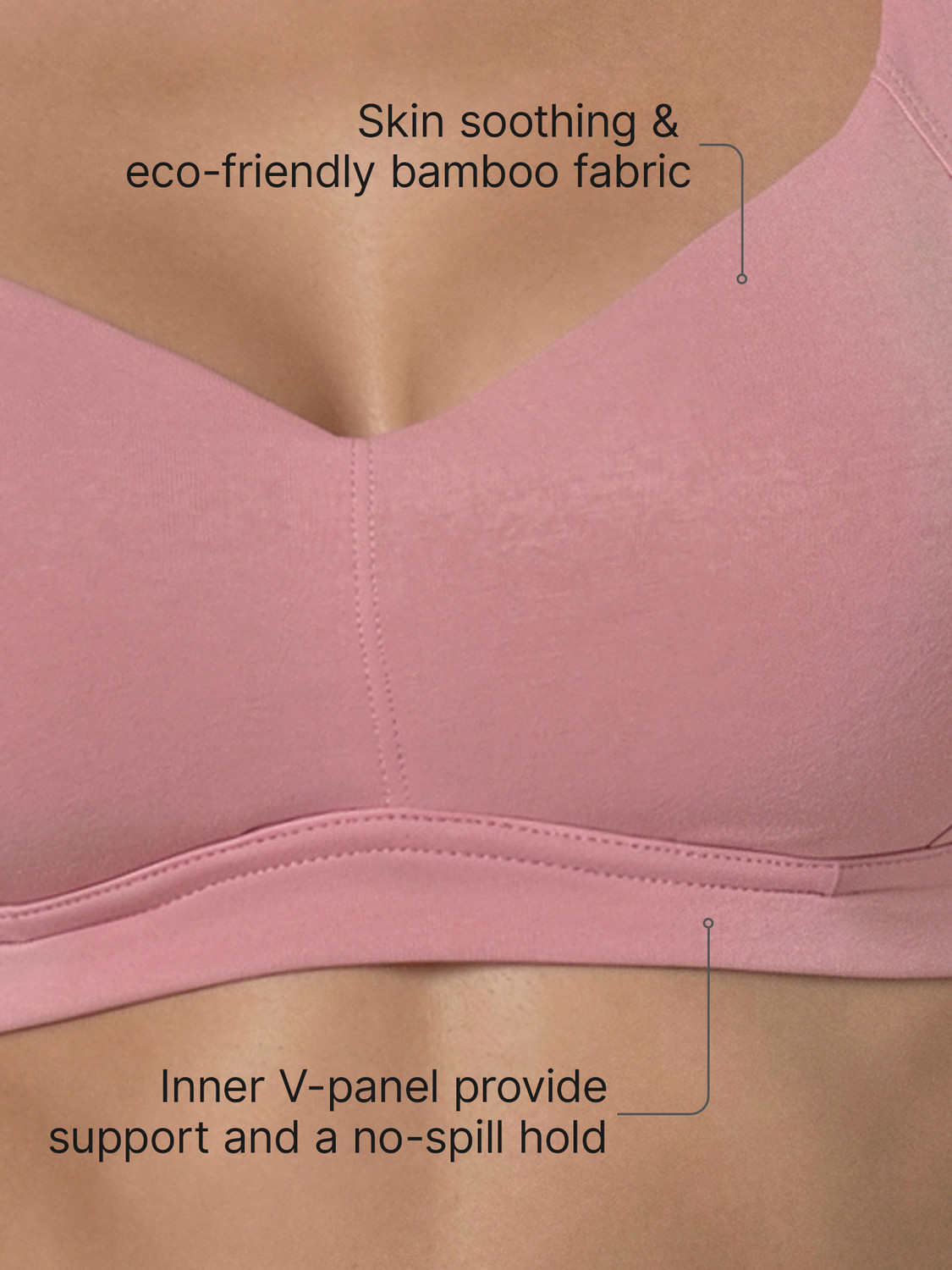 Image of Enamor Women T-Shirt Lightly Padded Bra (Pink)