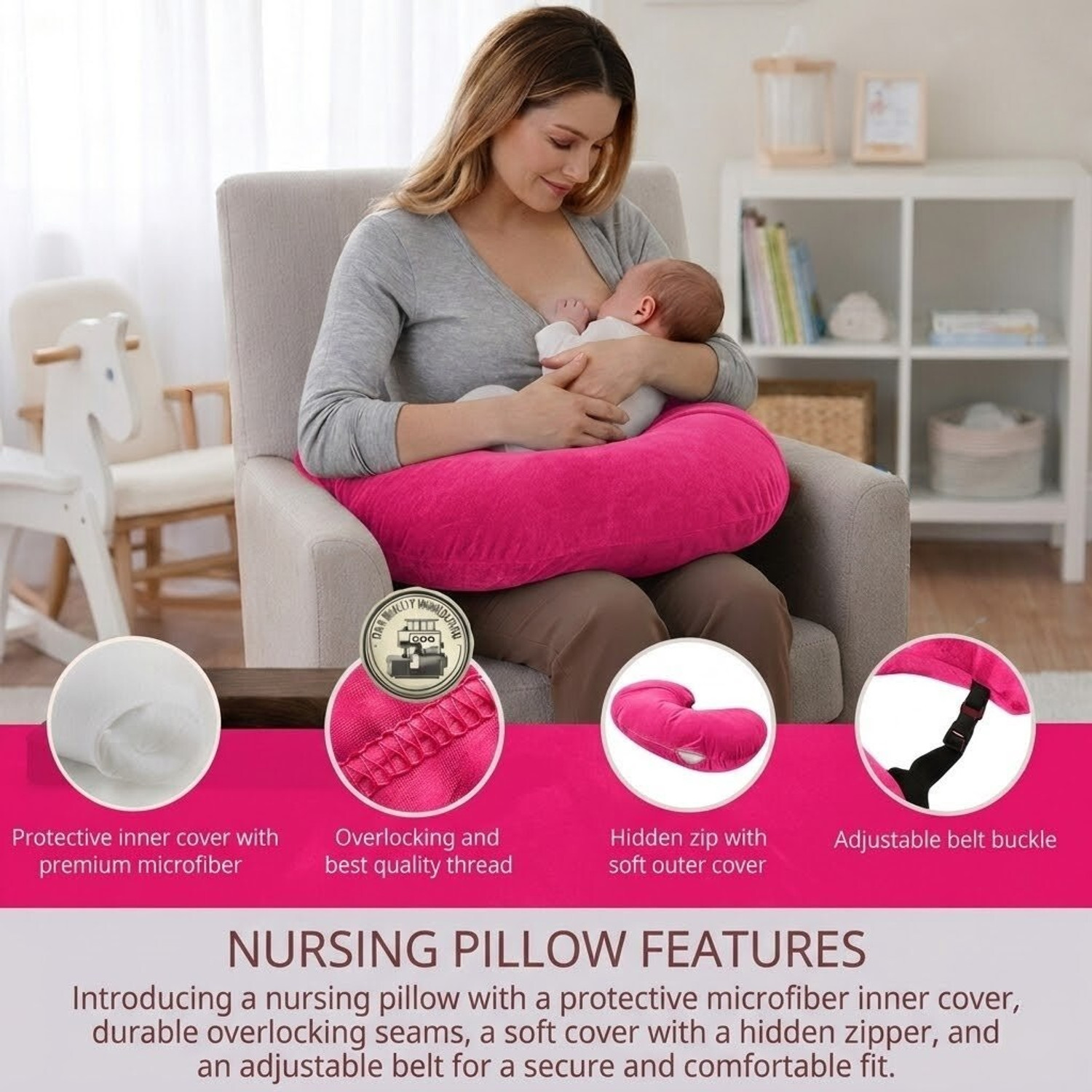 Image of Flipon Breastfeeding Pillow Specially Designed to Support Mothers During Feeding time Breastfeeding Pillow
