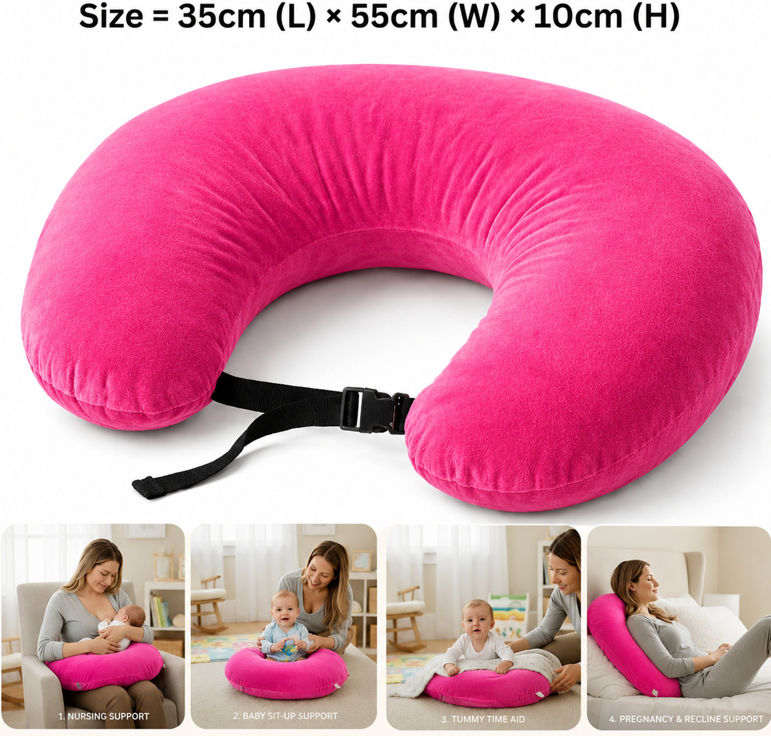 Image of Flipon Breastfeeding Pillow Specially Designed to Support Mothers During Feeding time Breastfeeding Pillow