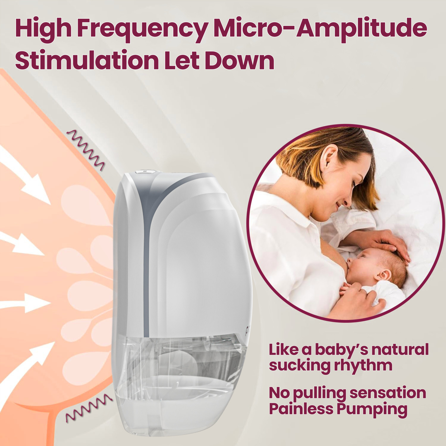 Image of Promom Wearable Electric Breast Pump for Feeding Mother - Electric