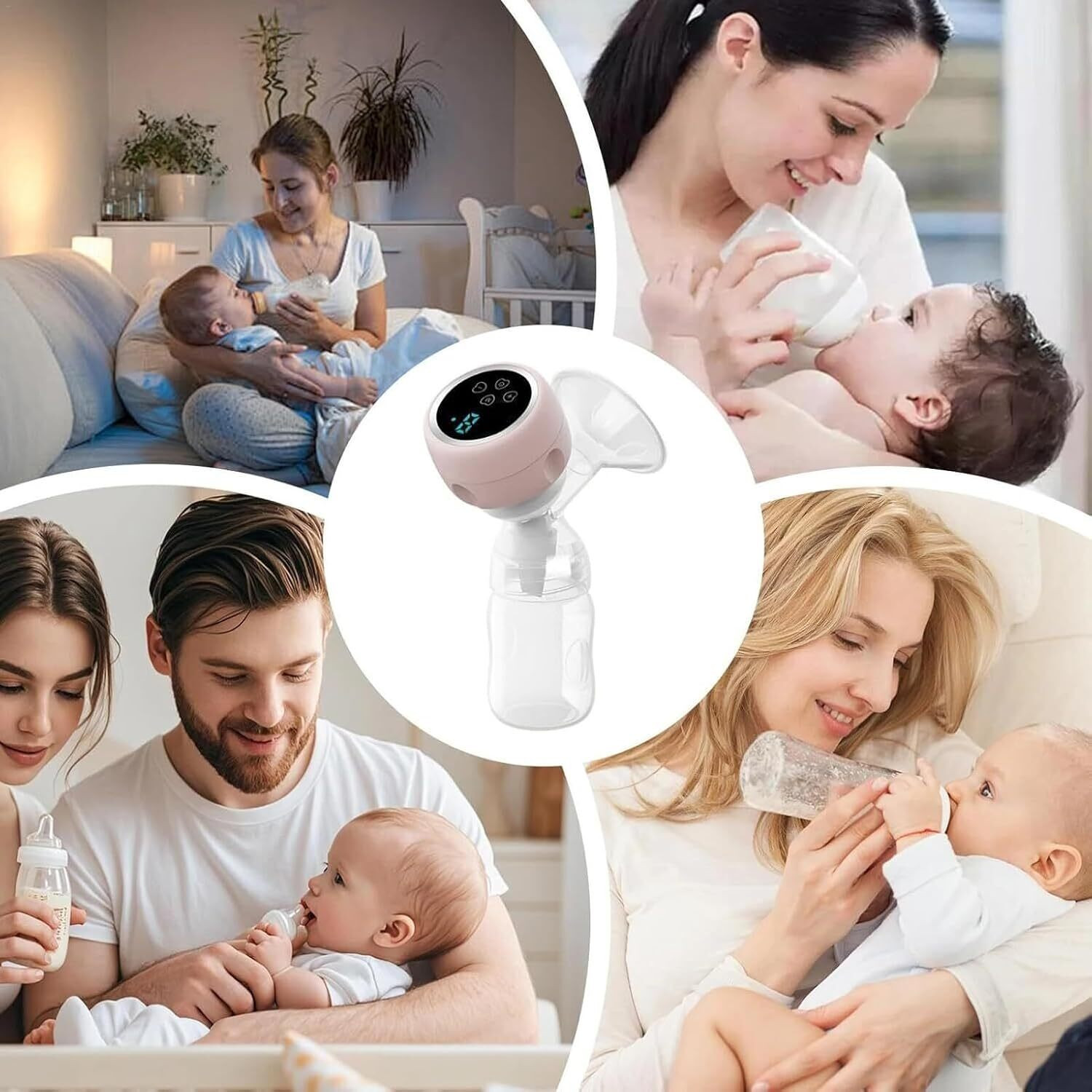 Image of VIRUH GLOBAL Electric Breast Pump Portable, USB Rechargeable,Automatic Breast Pump - Electric