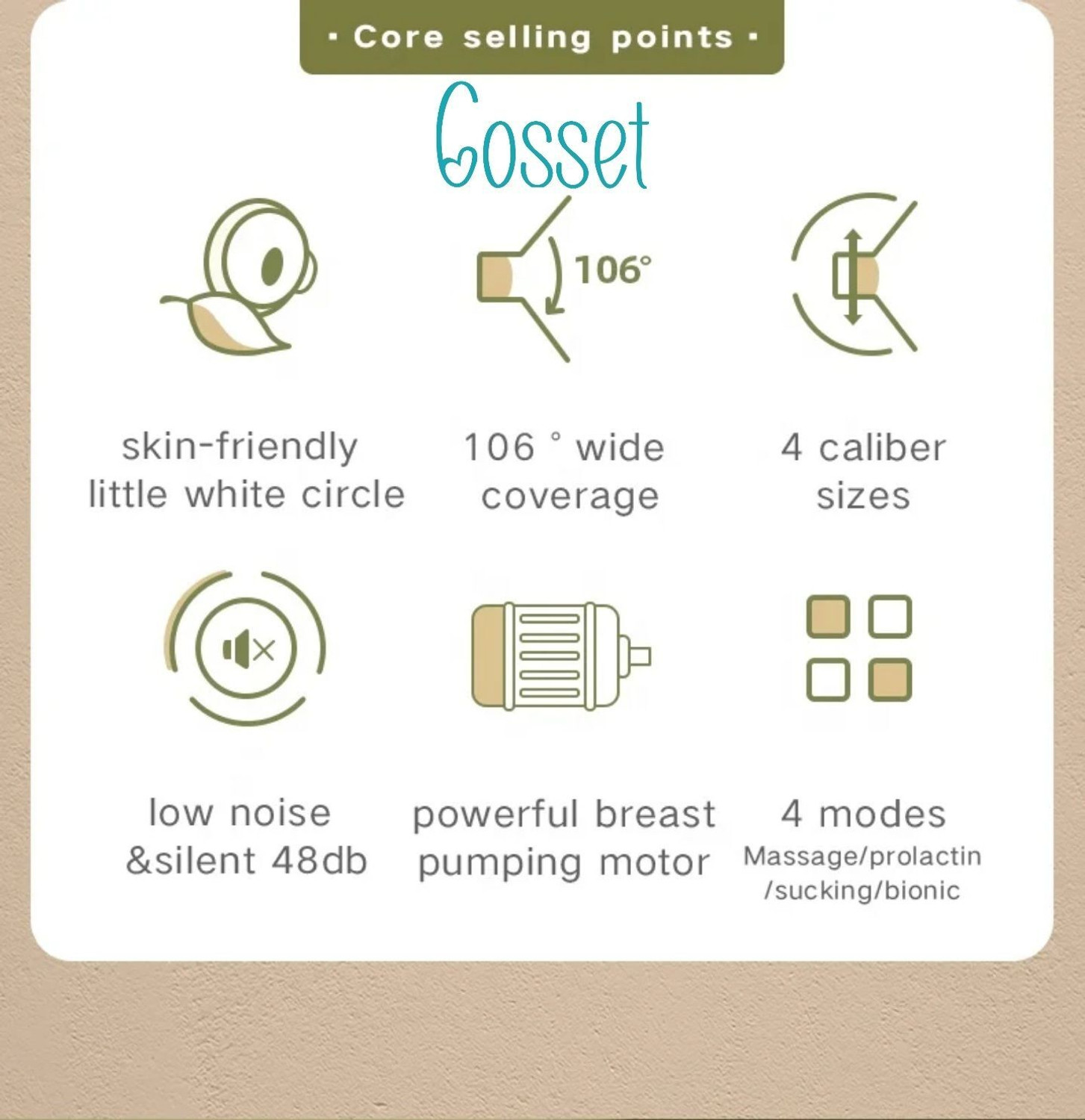 Image of Cosset Double electric breast pump for feeding mothers, BPA Free, - Electric