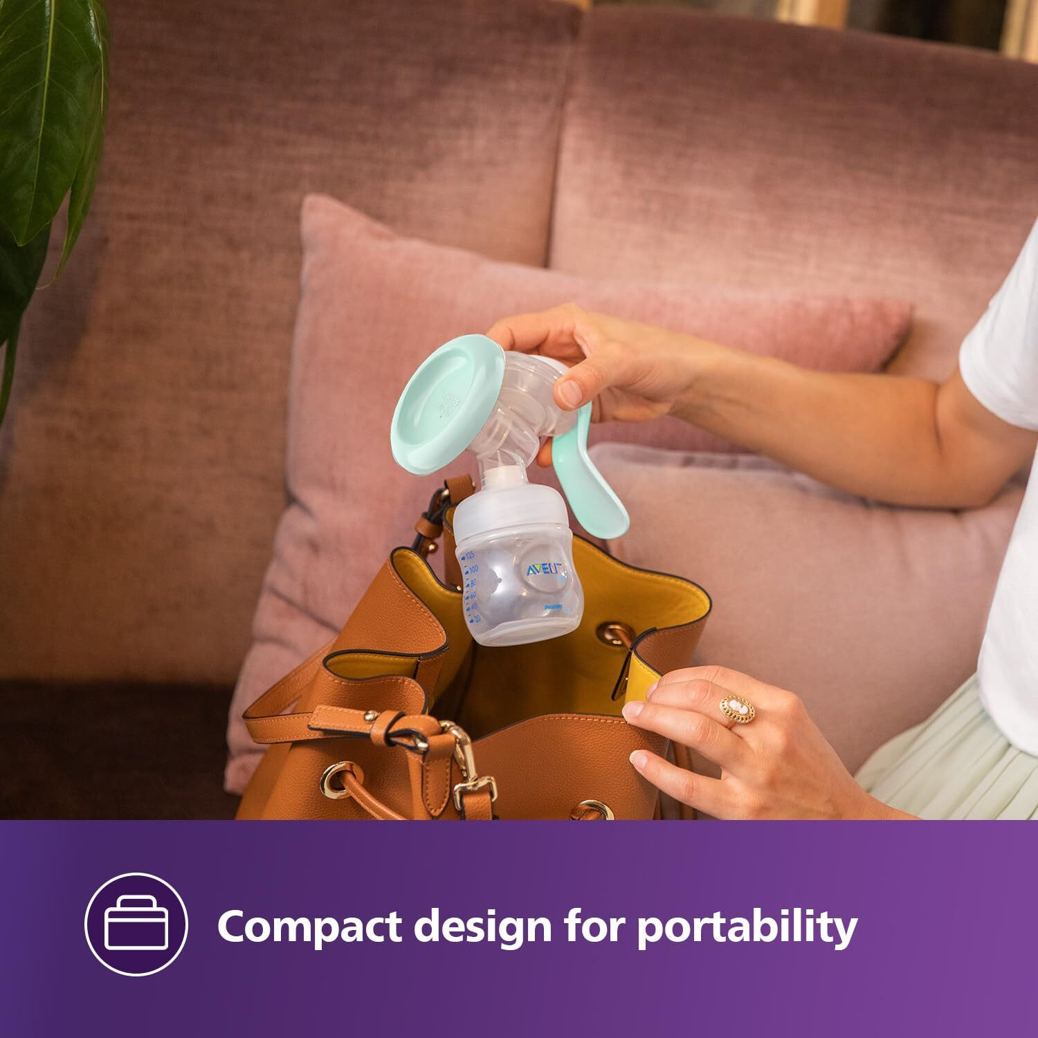 Image of PHILIPS Avent Essential Manual Breast pump-Easy Silicone massage-Soft & Gentle-BPA Free - Manual