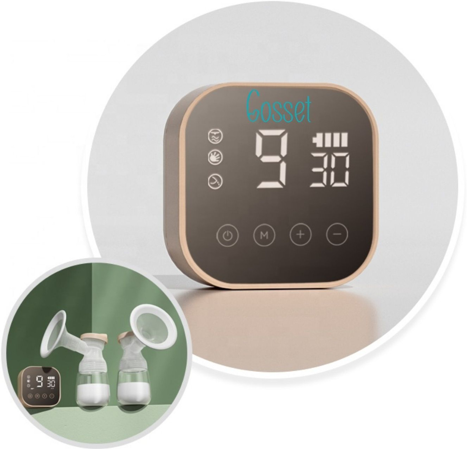 Image of Cosset Double electric breast pump for feeding mothers, BPA Free, - Electric