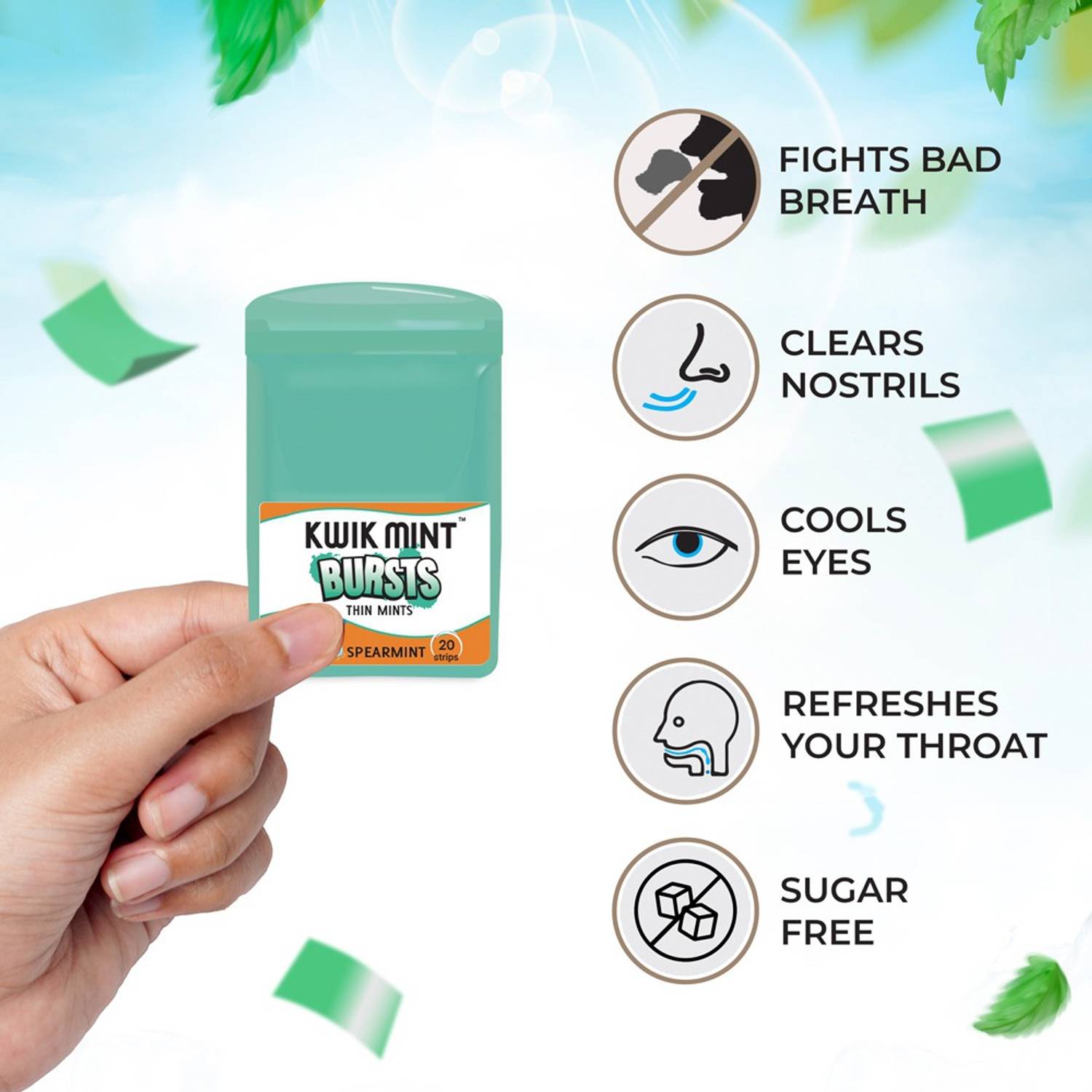 Kwik Mint Spearmint Strip | Buy Oral Care Products in India