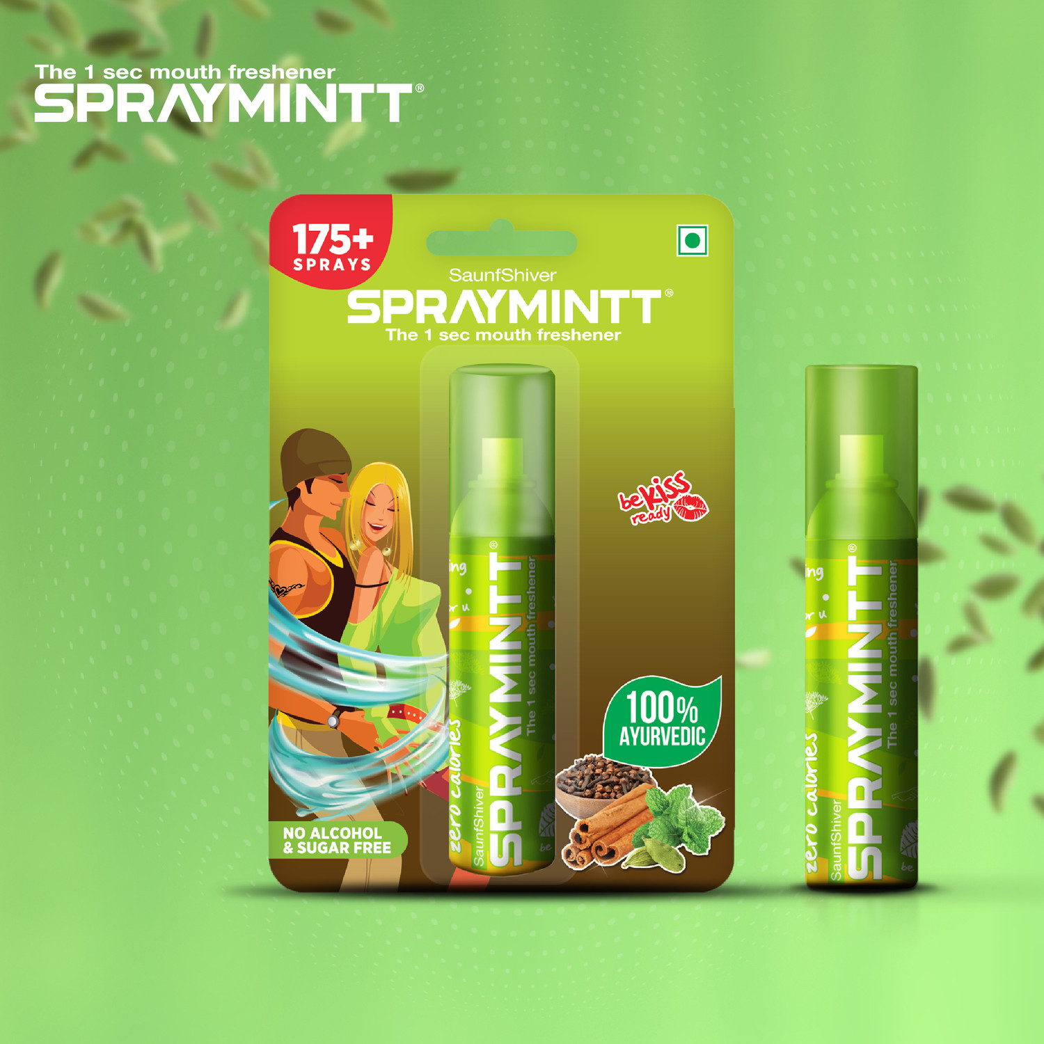 Image of Midas Care 1 second Instant Mouth Freshener - Saunfshiver | Be Kiss Ready| Spray