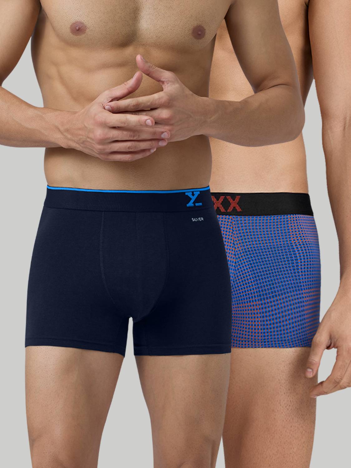 XYXX Pack of 2 Self Design Men Trunk