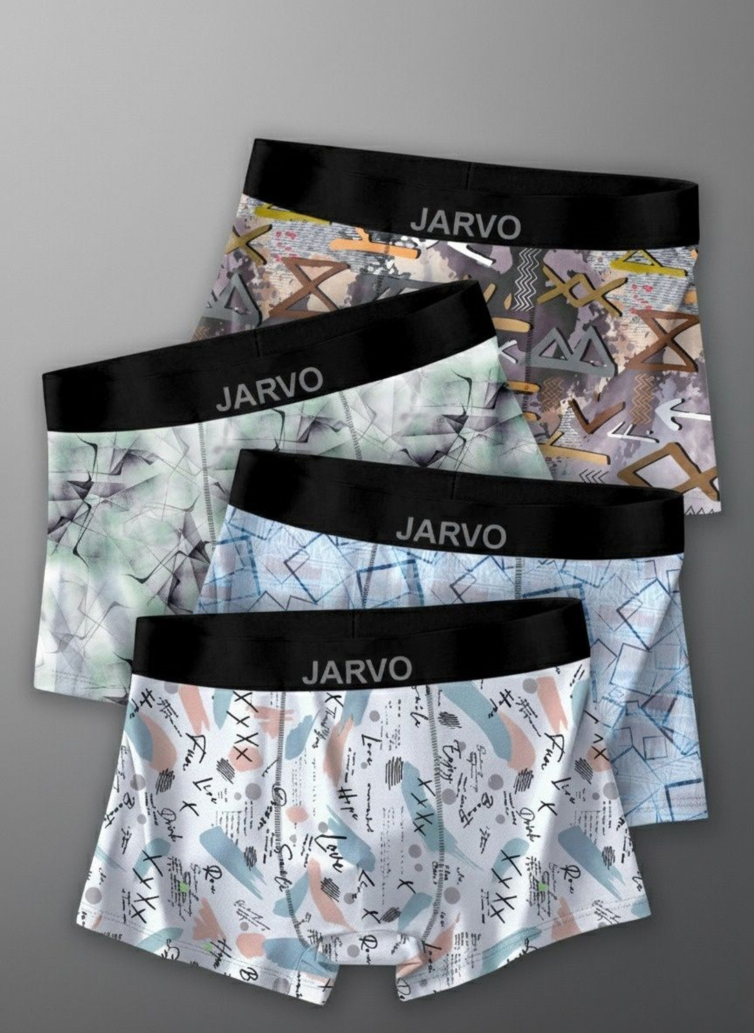 Image of Jarvo Pack of 4 Floral Print Men Trunk