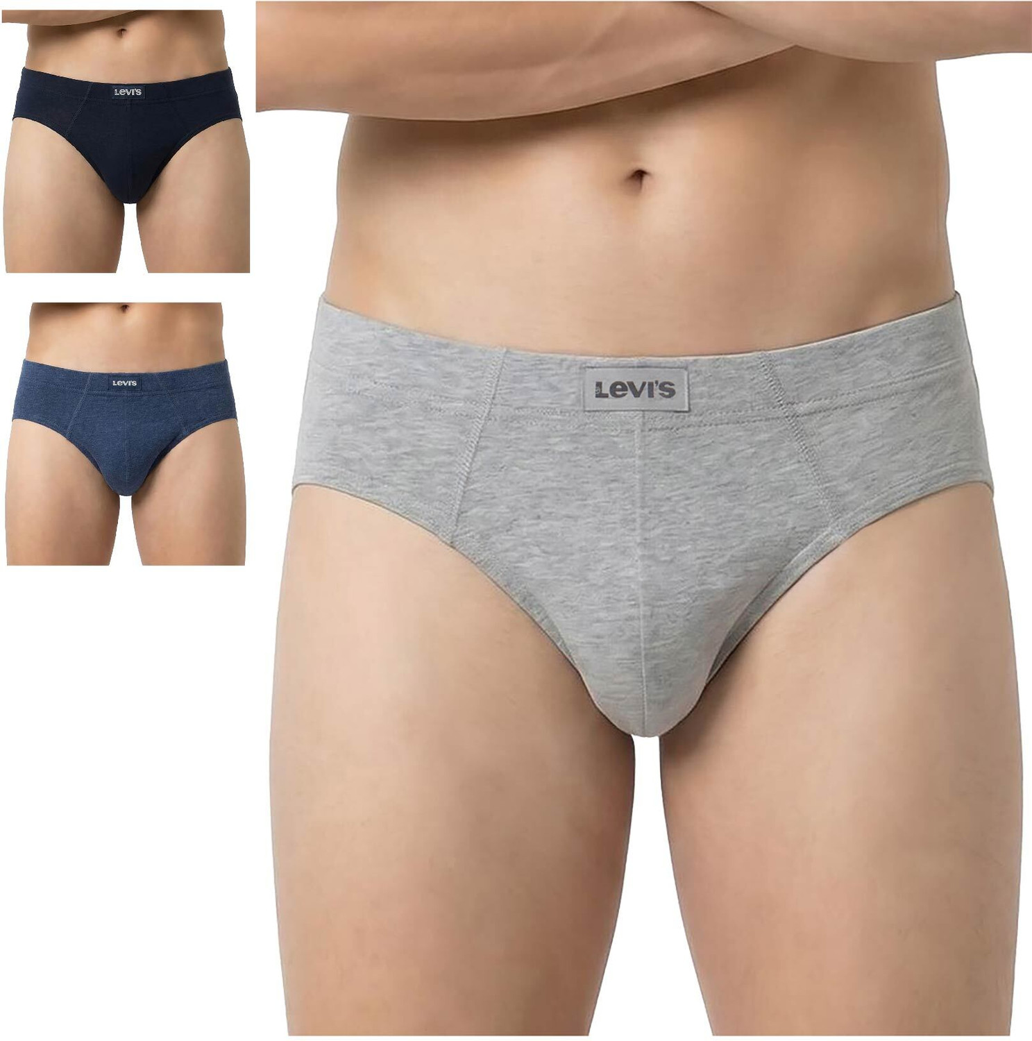 Image of LEVI'S Men 011 100% Cotton Solid Low-Rise Brief