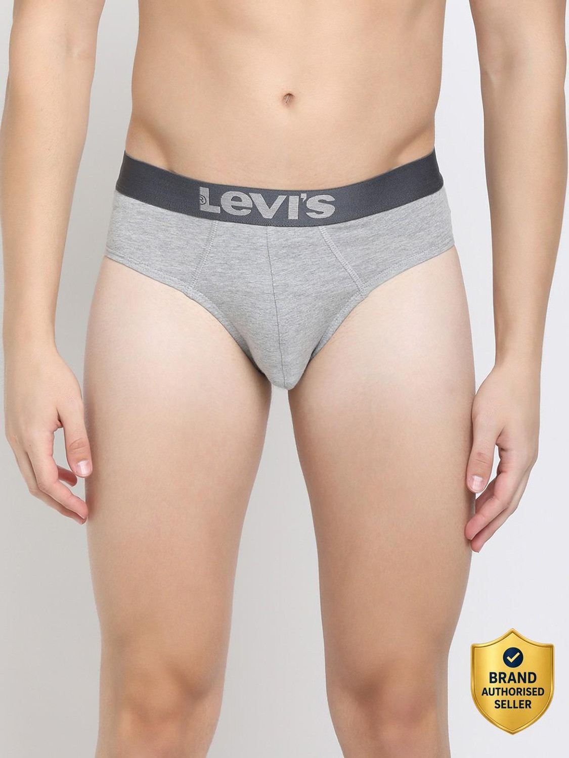 Image of LEVI'S Men 017 Cotton Strech Solid Mid Rise Brief
