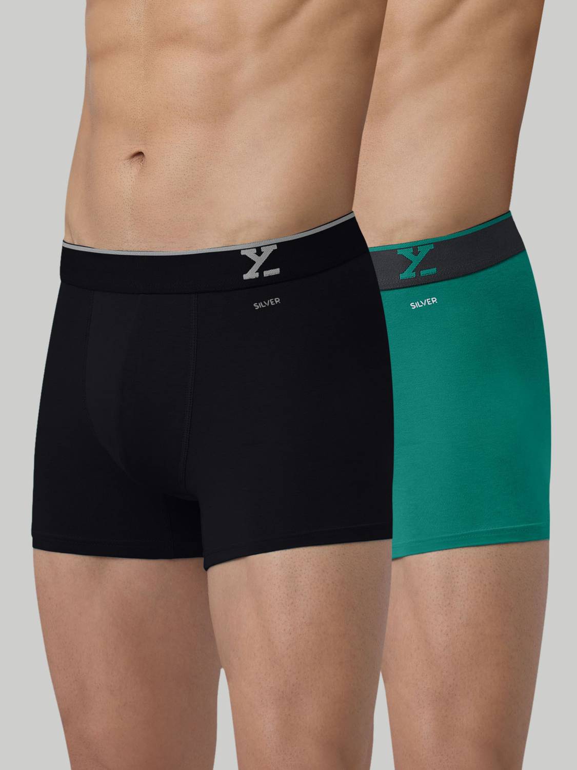 XYXX Pack of 2 Traq Anti-bacterial Odour-free cotton Solid Men Tr