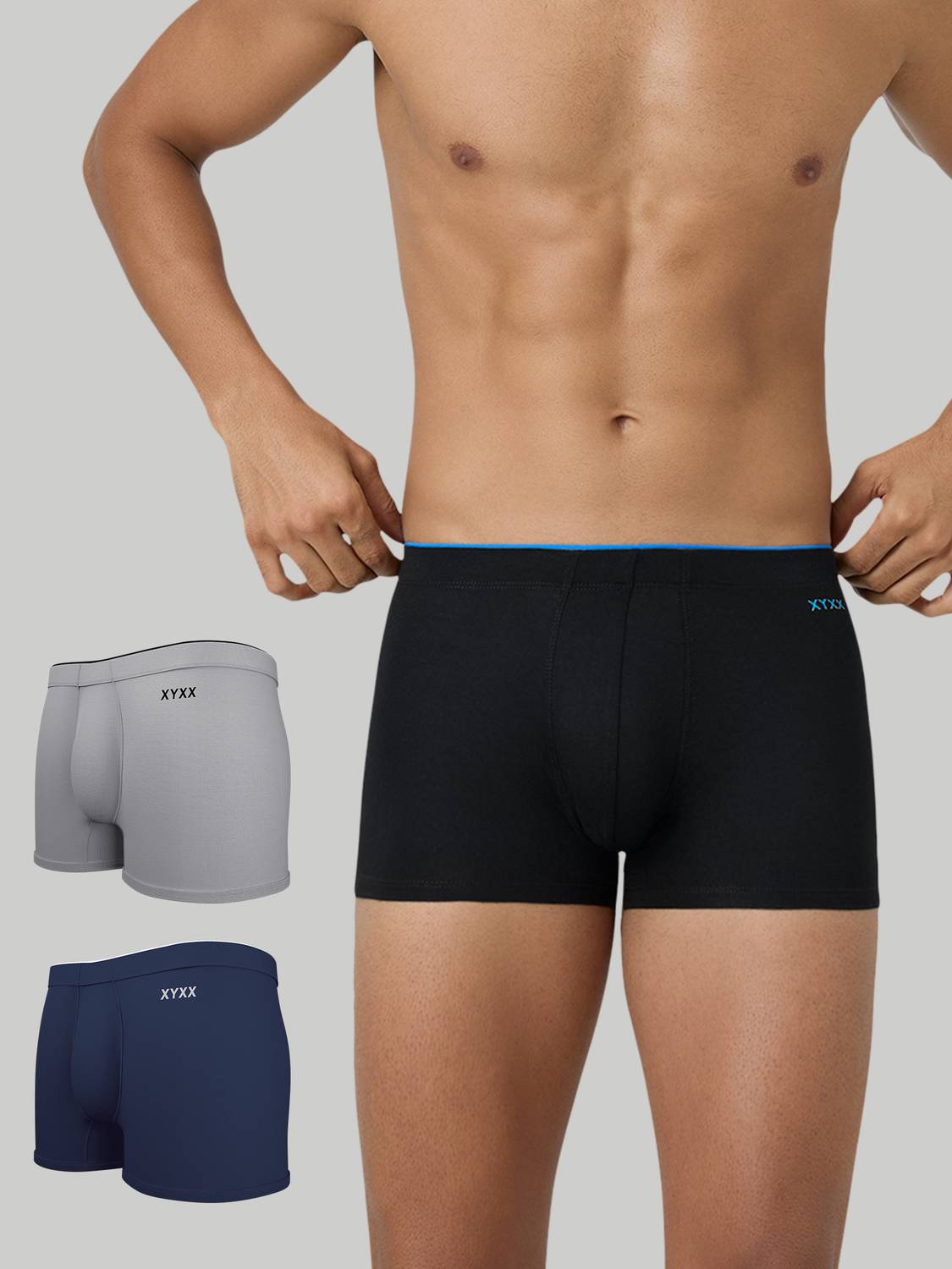 XYXX Pack of 3 Underwear Uno Intellisoft Micro Modal Solid Solid