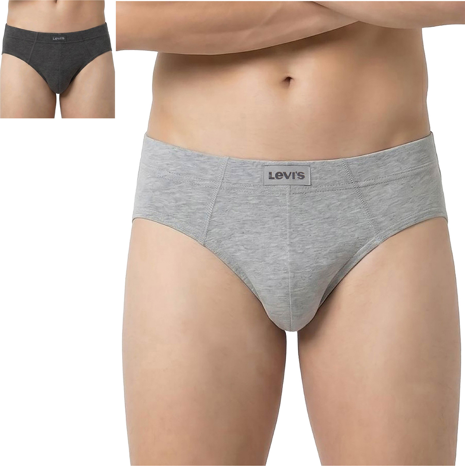 Image of LEVI'S Men 011 100% Cotton Solid Low-Rise Brief