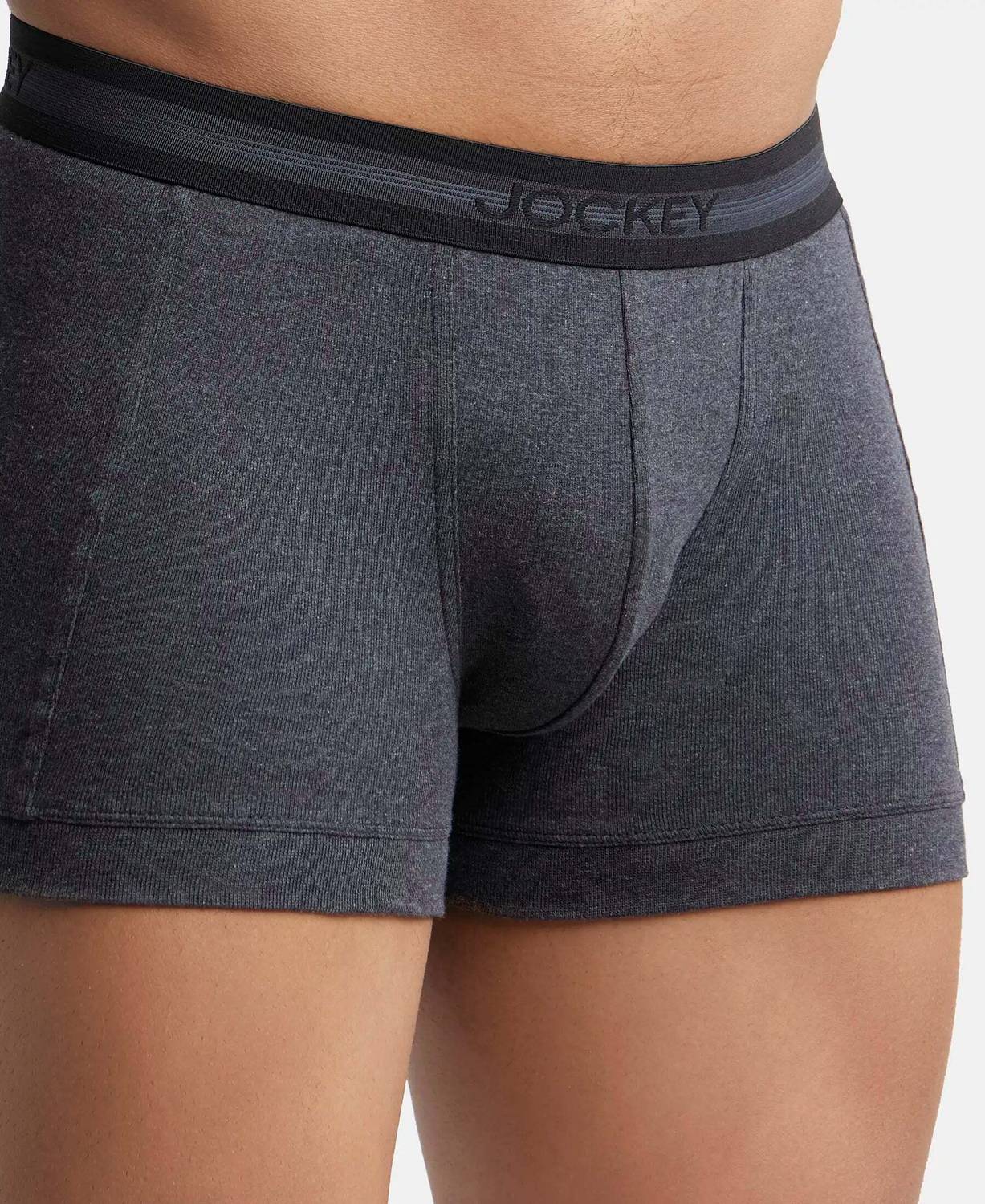 JOCKEY Men 1015 Super Combed Cotton Rib Brief Pack of 2 - Image 3