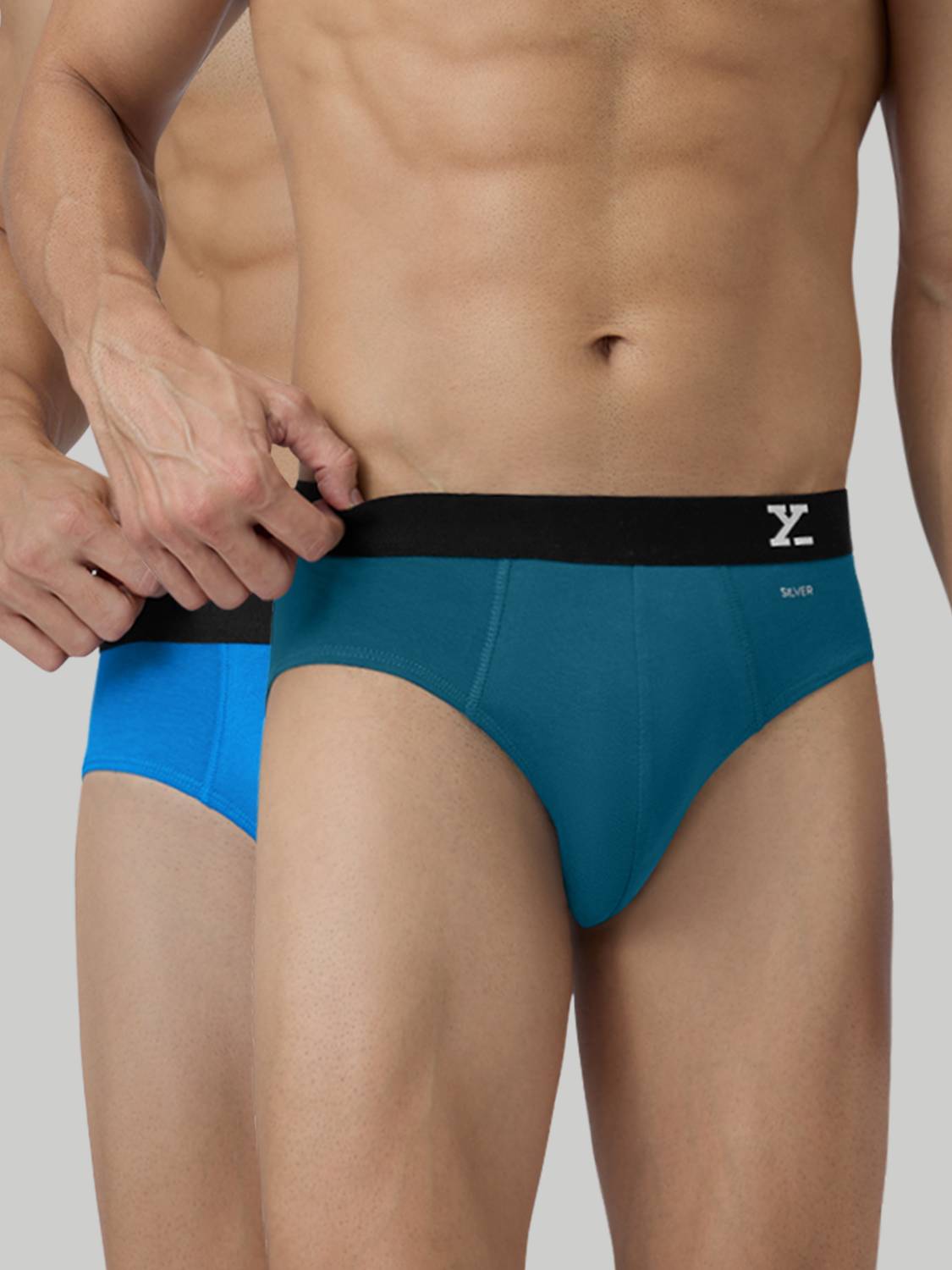 XYXX Pack of 2 Aero Anti-bacterial Odour-free cotton Solid Men Br