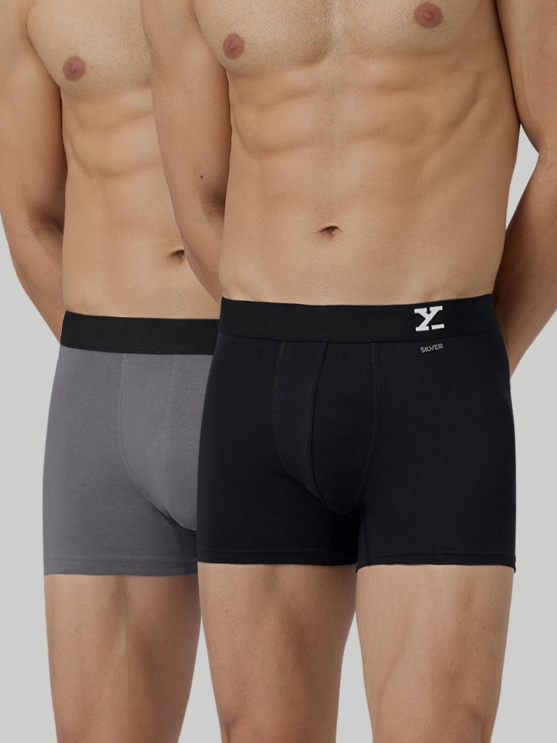 XYXX Pack of 2 Aero Anti-bacterial Odour-free cotton Solid Men Tr