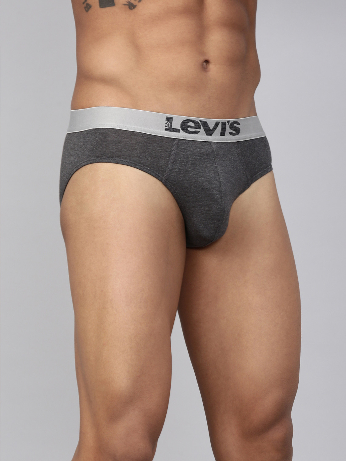 Image of LEVI'S Men 017 Cotton Strech Solid Mid Rise Brief