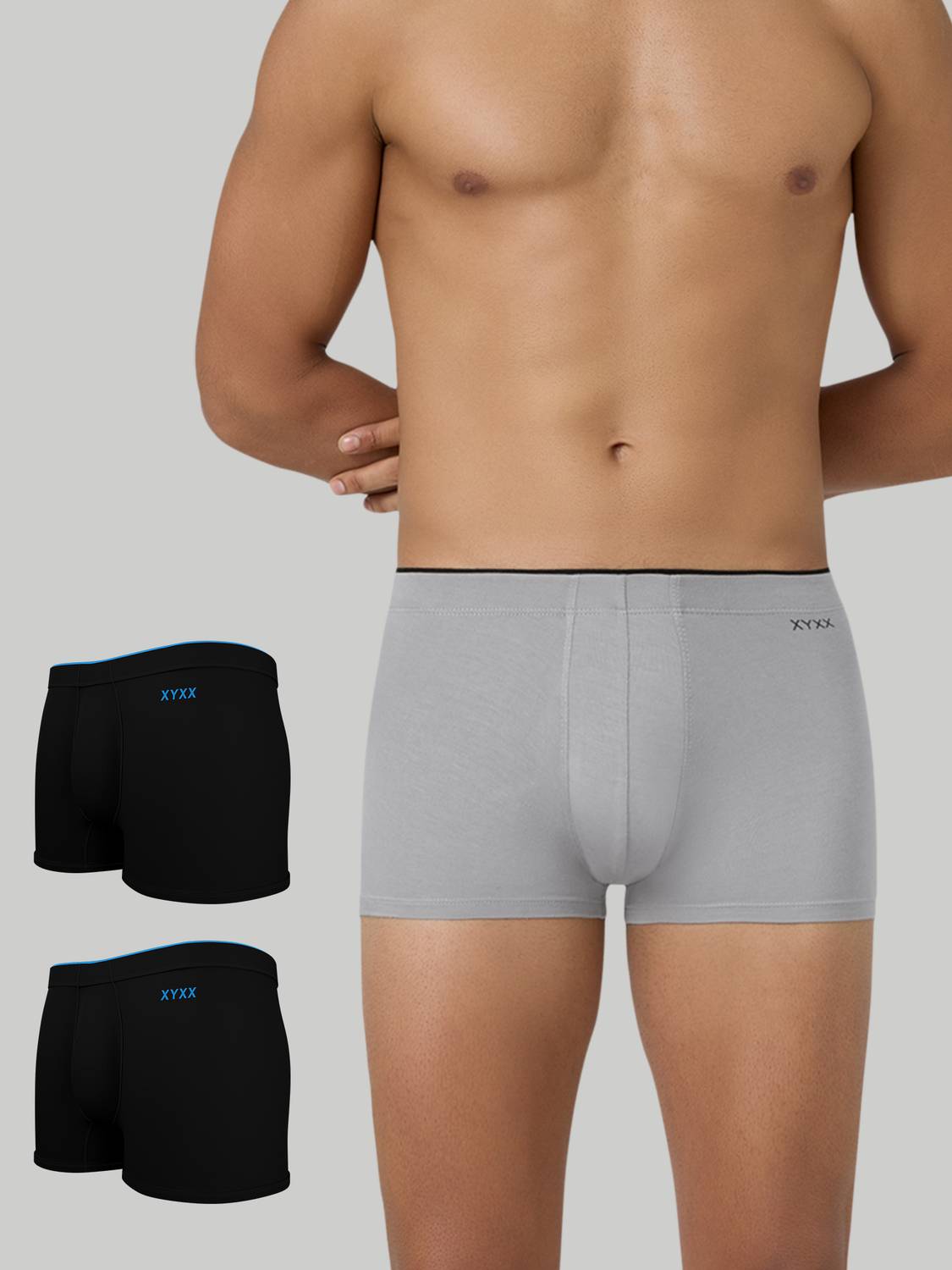 XYXX Pack of 3 Underwear Uno Intellisoft Micro Modal Solid Solid