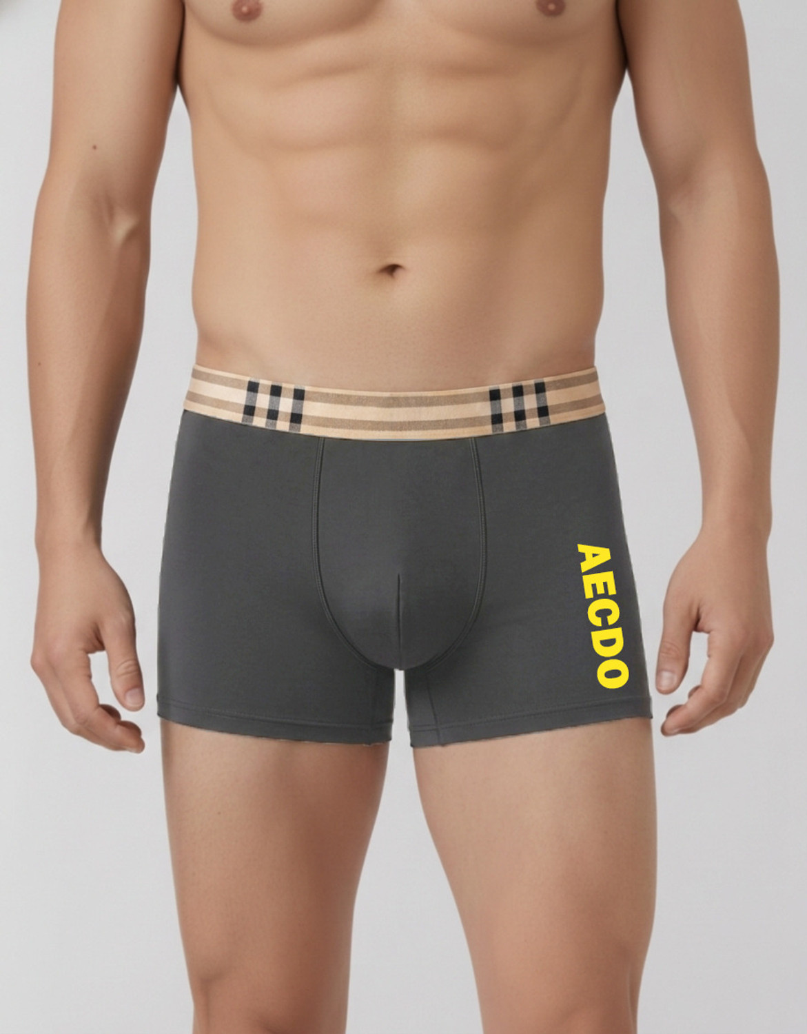 Image of AECDO Solid, Checkered Men Brief