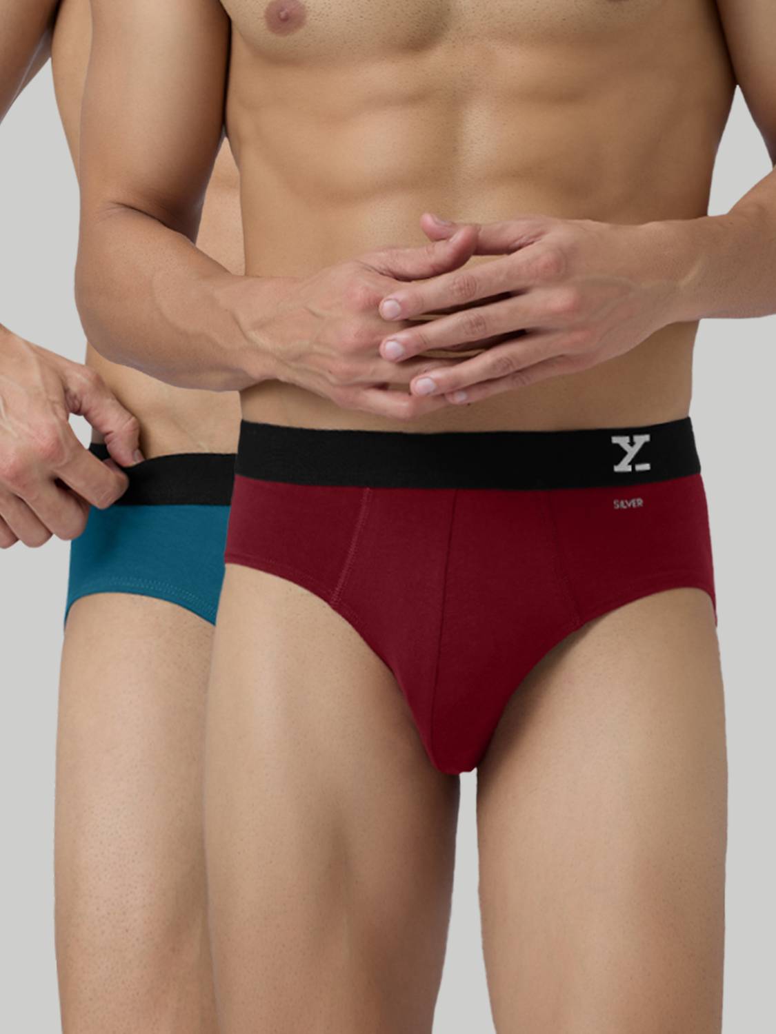 XYXX Pack of 2 Aero Anti-bacterial Odour-free cotton Solid Men Br