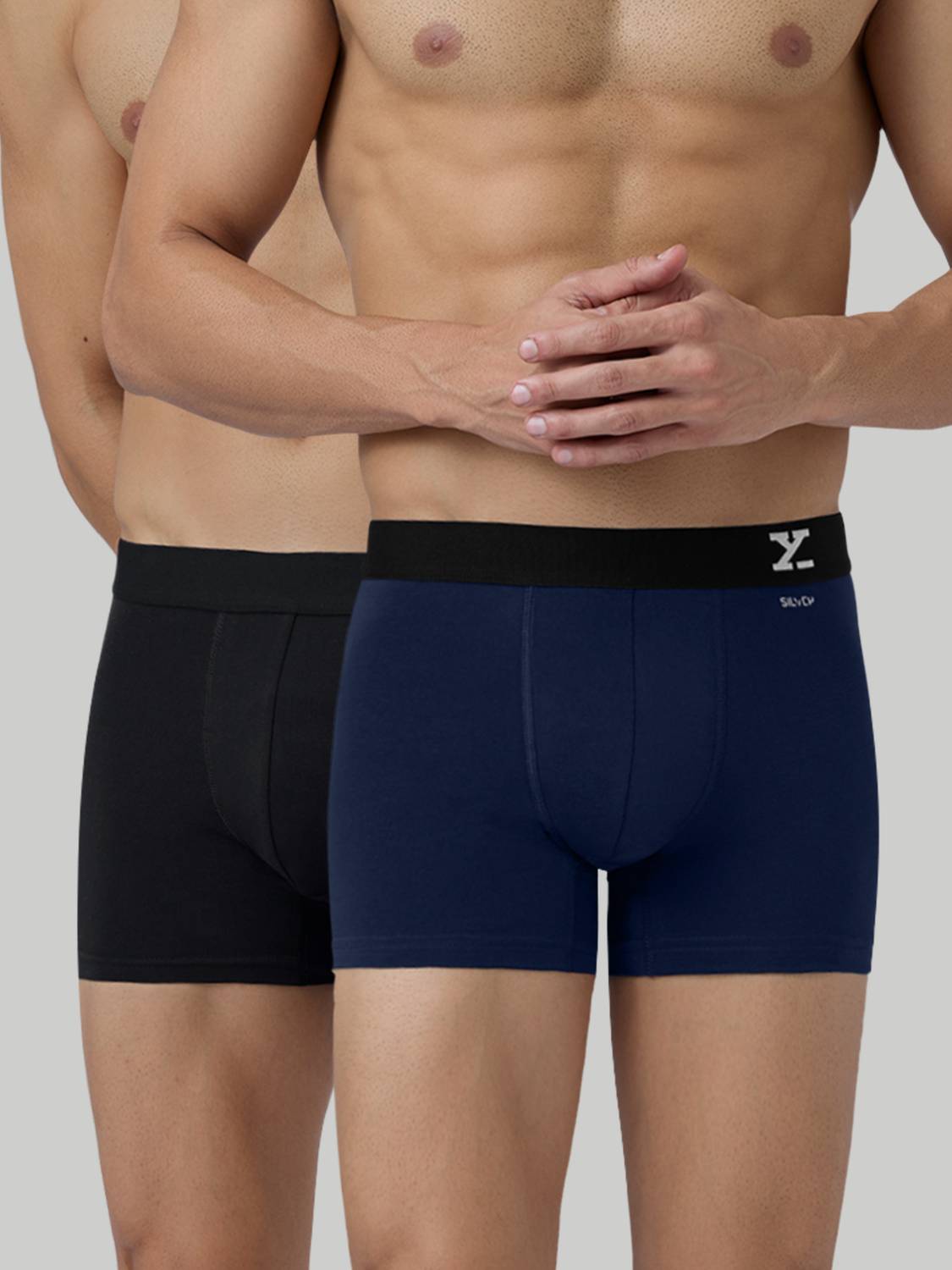 XYXX Pack of 2 Aero Anti-bacterial Odour-free cotton Solid Men Tr