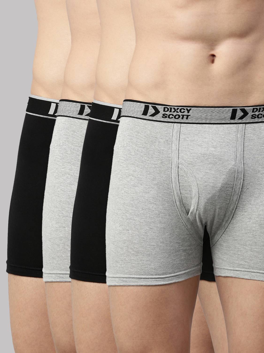 Dixcy Scott Originals Pack of 4 100% Combed Cotton Long Solid Men