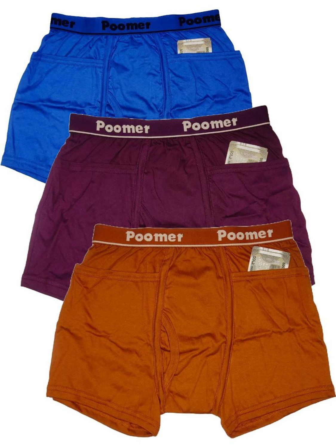 Image of Poomer Pack of 3 Solid Men Trunk