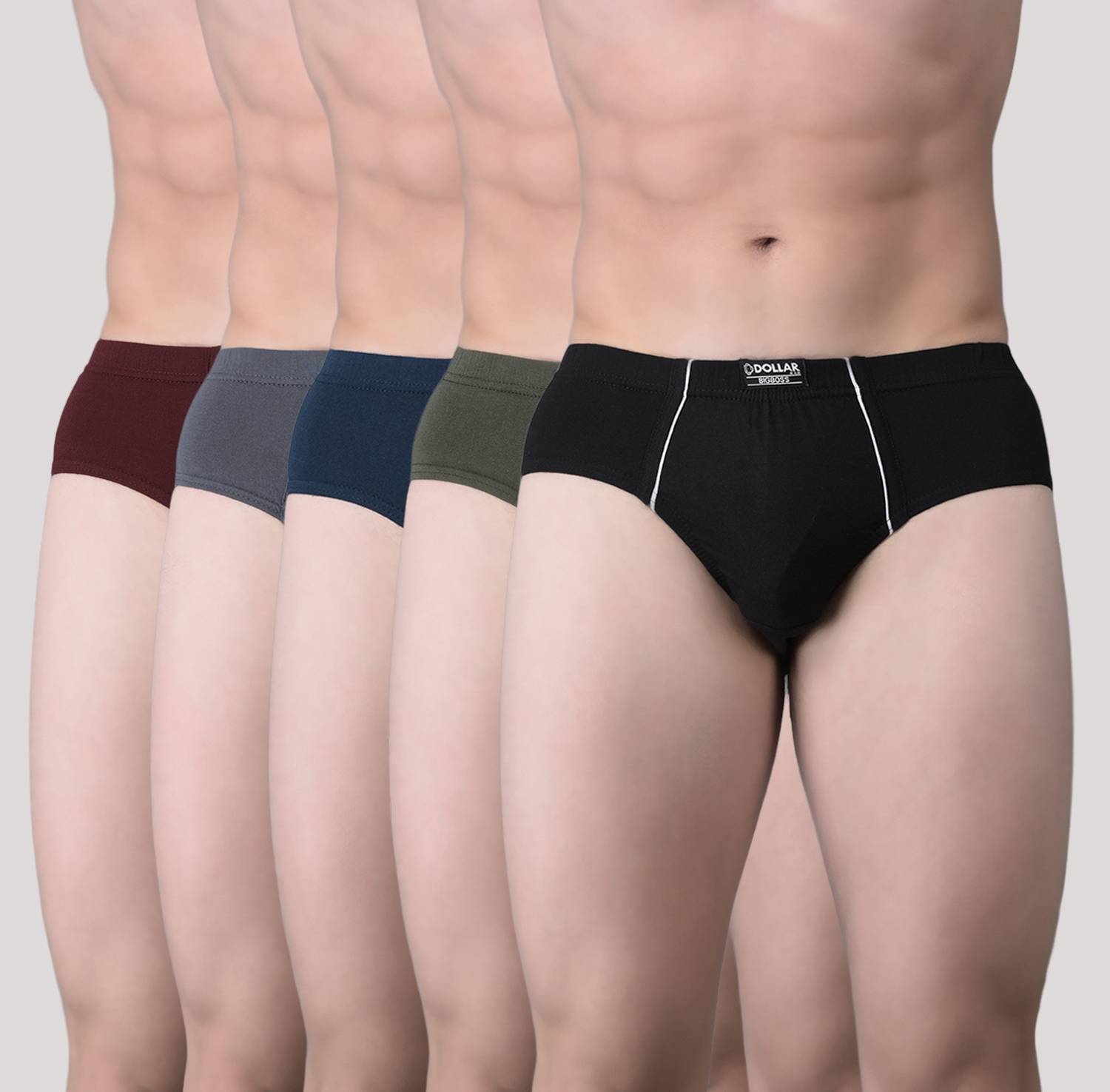 Dollar Bigboss Men Anti-Microbial Cotton Brief Pack of 5 - Image 1