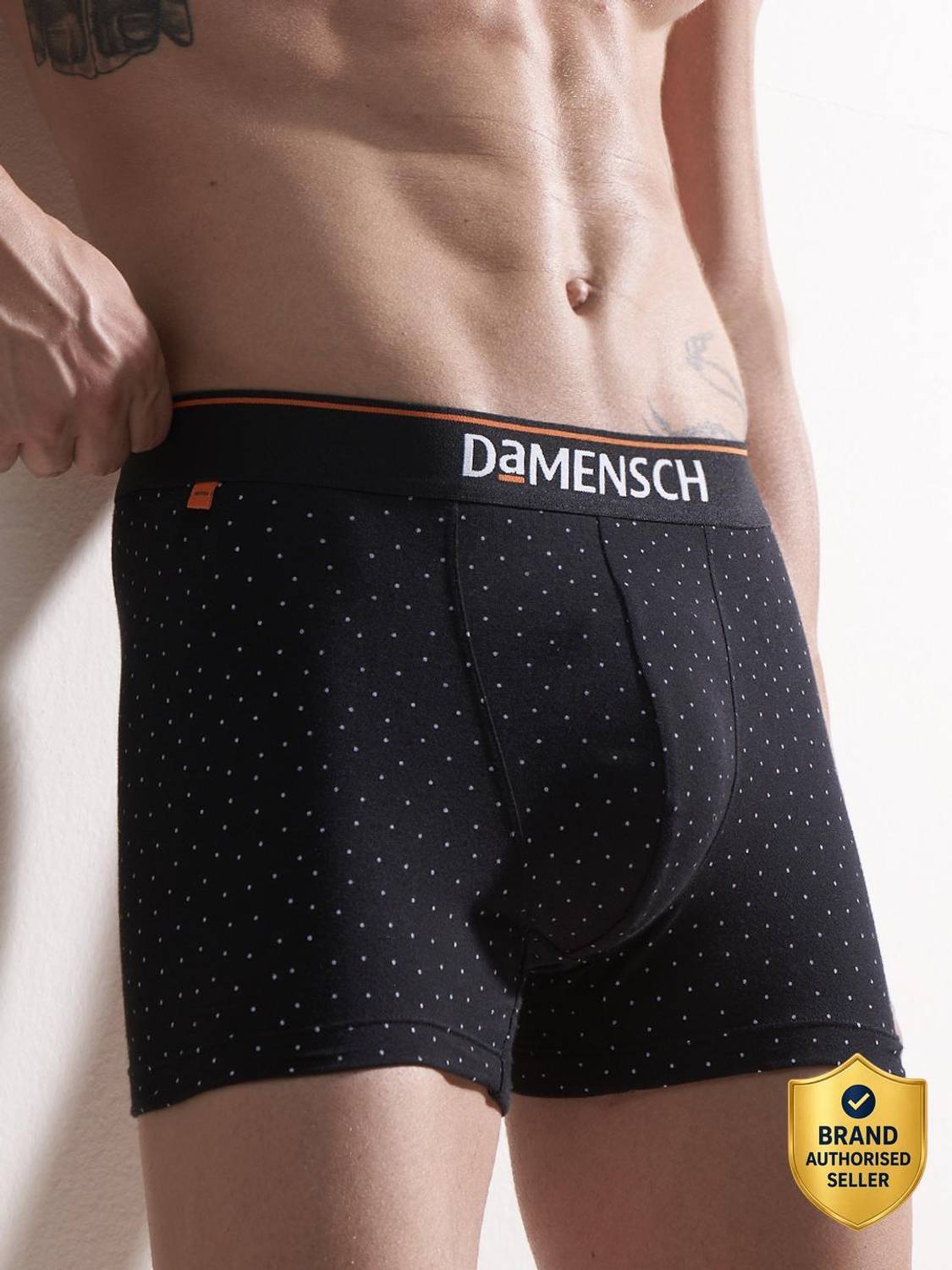 Damensch Men Deo-Cotton Anti-Bacterial Black Brief - Image 1