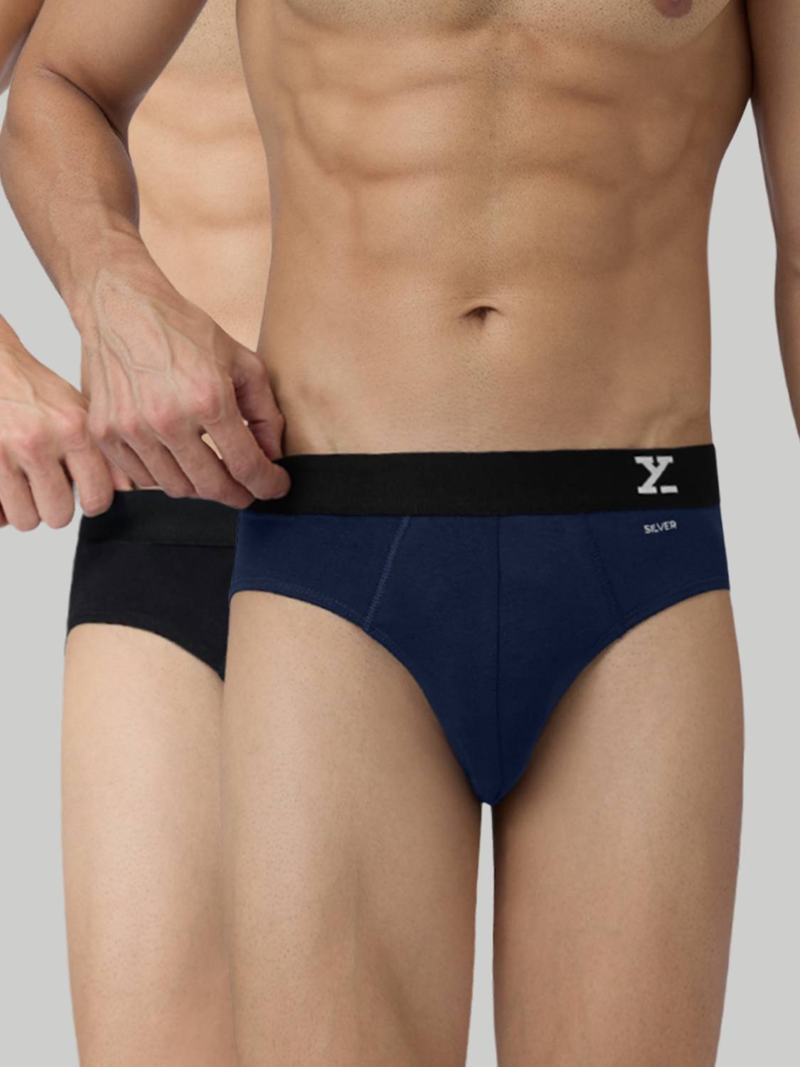 XYXX Pack of 2 Aero Anti-bacterial Odour-free cotton Solid Men Br