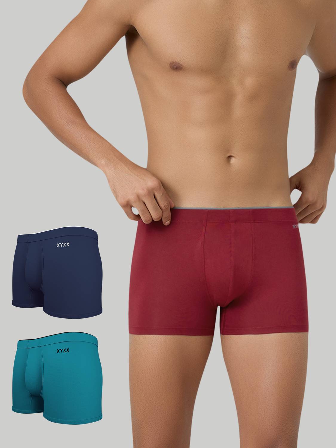 XYXX Pack of 3 Underwear Uno Intellisoft Micro Modal Solid Solid
